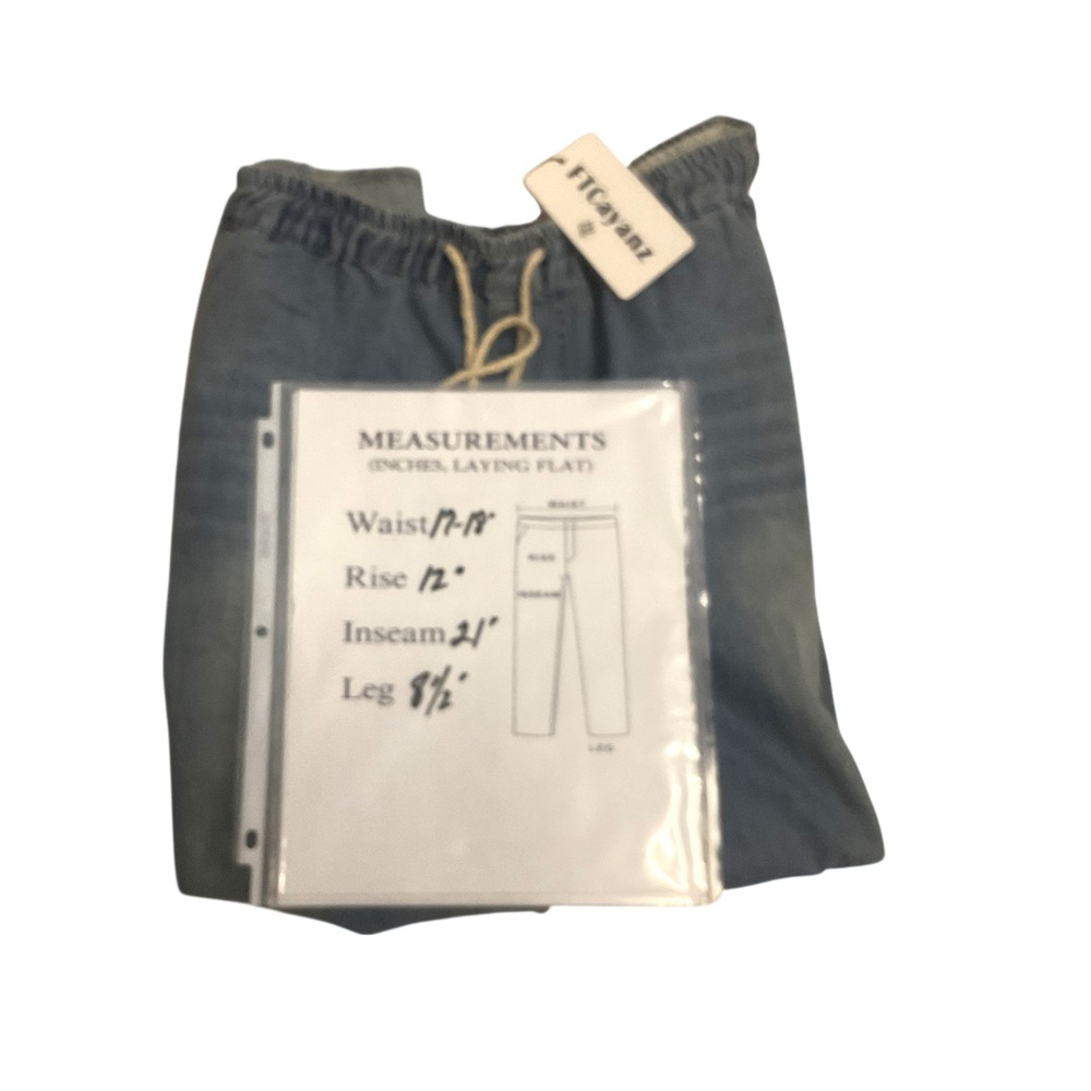 FTCayanz Women's Denim Jeans Wide Leg Crop Distressed Drawstring‎ Waist XXL - Picture 7 of 7